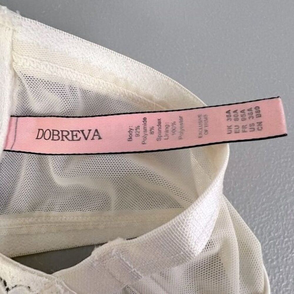 DOBREVA LACE BRA IVORY SIZE 36A - Picture 4 of 5